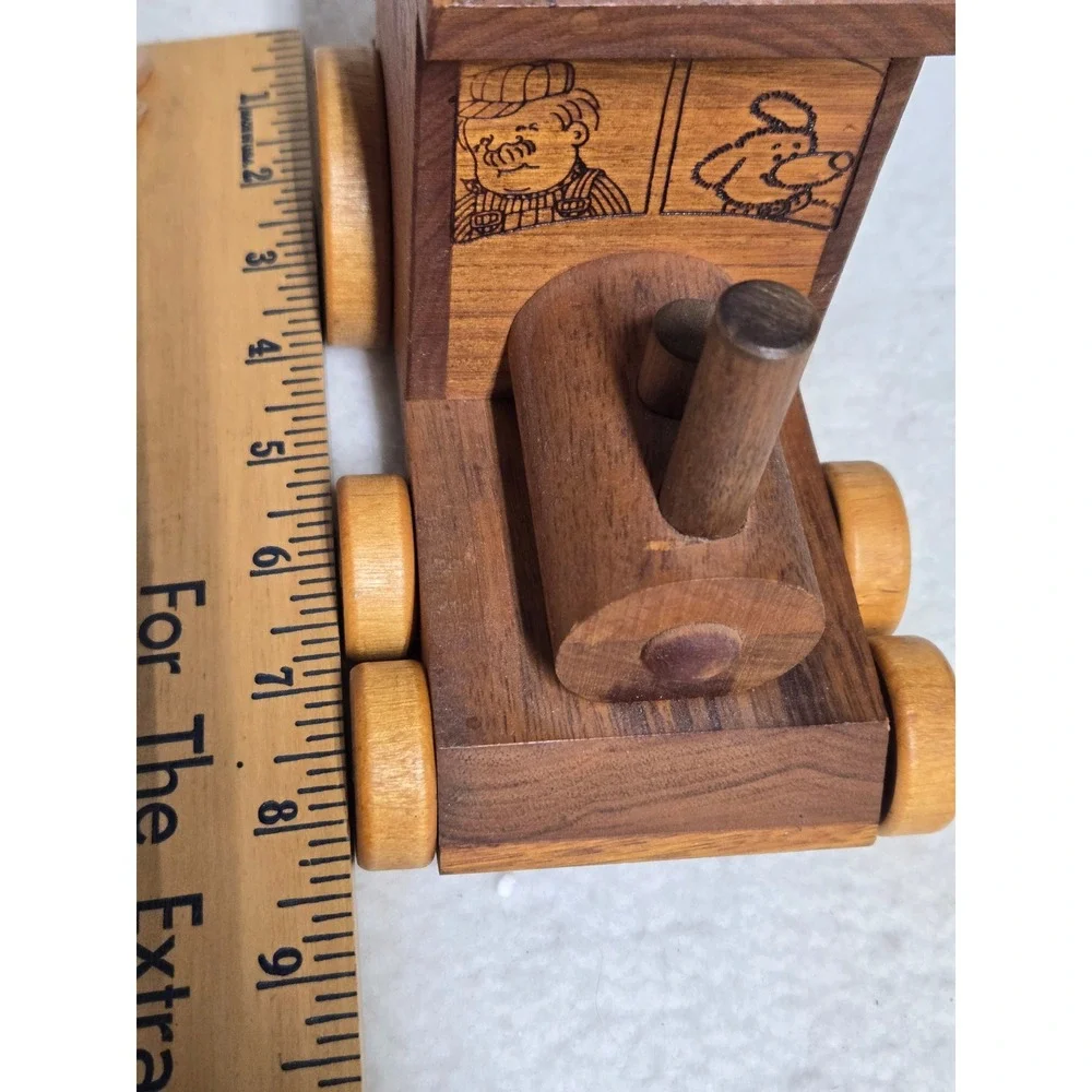 Vintage 1984 Toystalgi-A Continental Railroad Wooden Train Music Box Coin Bank.